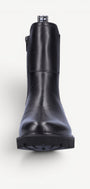 DAMES BOOTS+KORT LAARS-Zwart leer