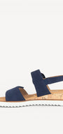 DAMES OPEN SCHOENEN-Blauw suède/nubuck