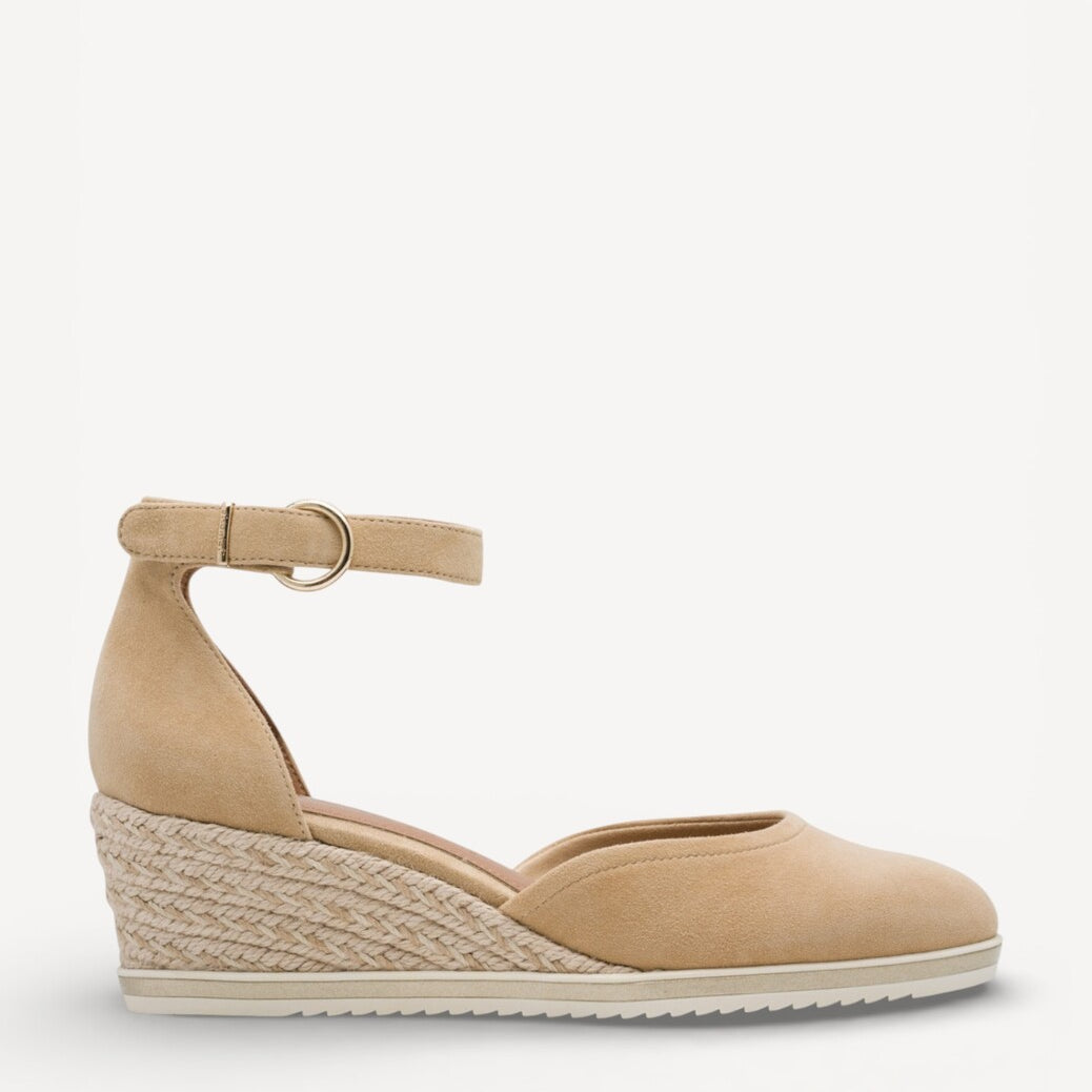 BALLERINAS + PUMPS-Beige suède/nubuck