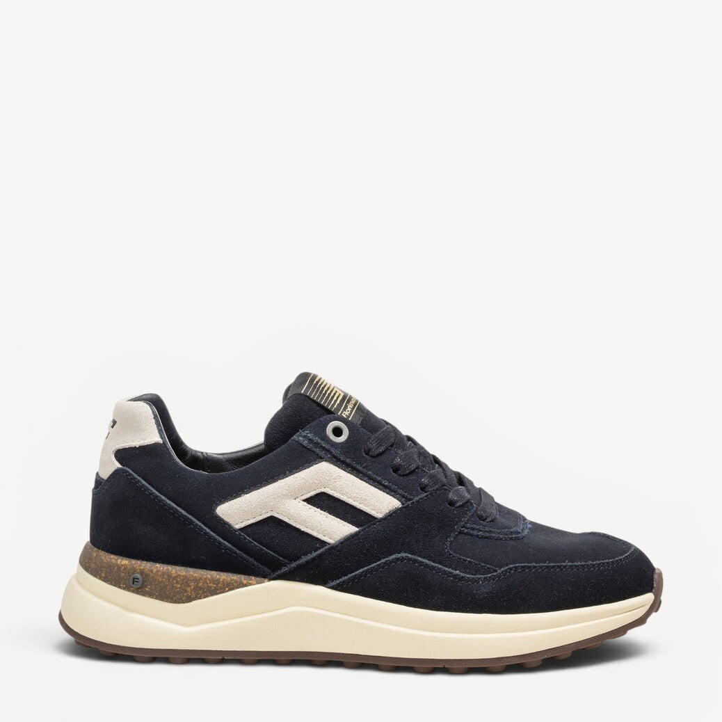 Heren veterschoenen-Blauw suède/nubuck