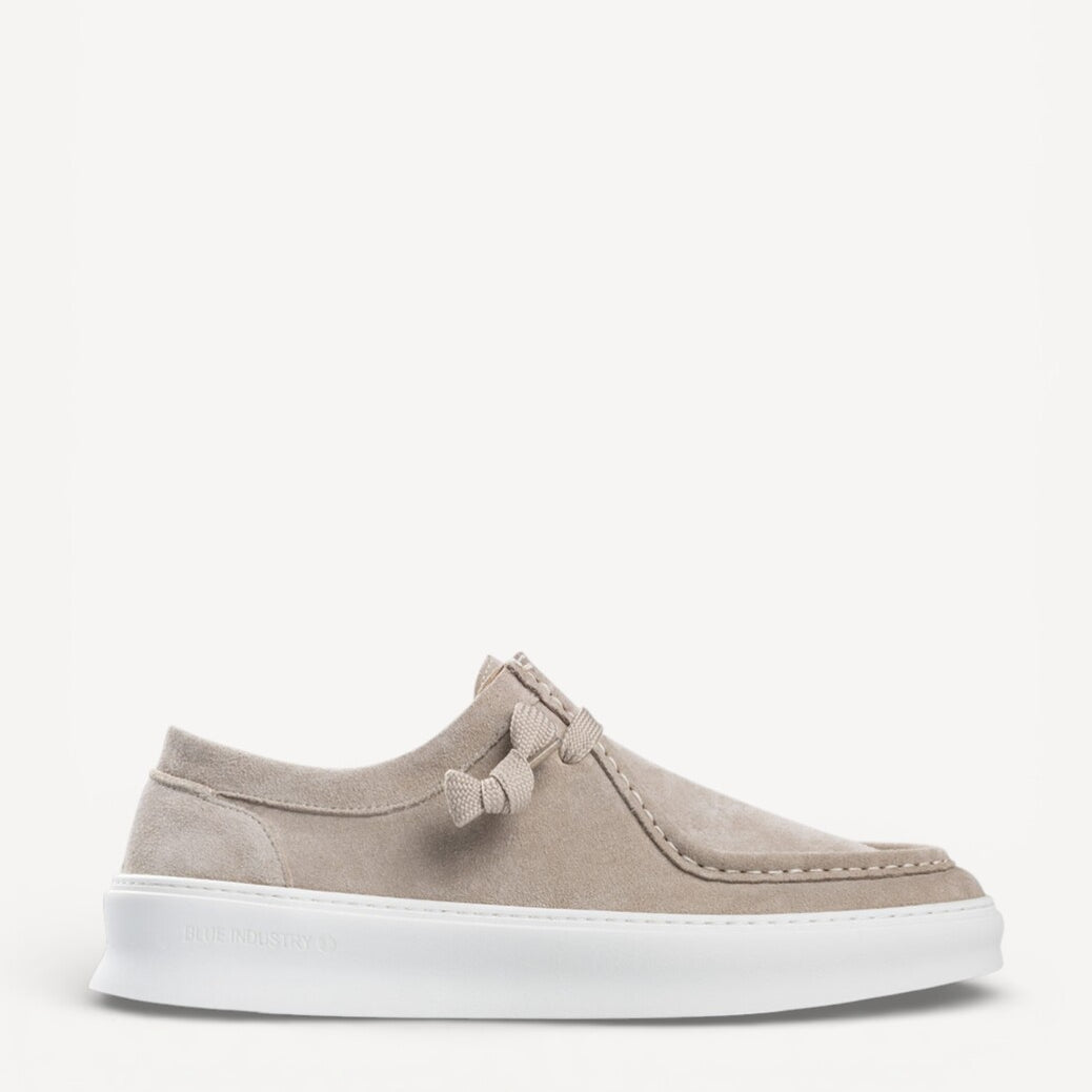 Heren veterschoenen-Beige suède/nubuck