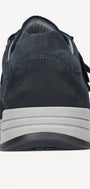 Heren veterschoenen-Blauw suède/nubuck