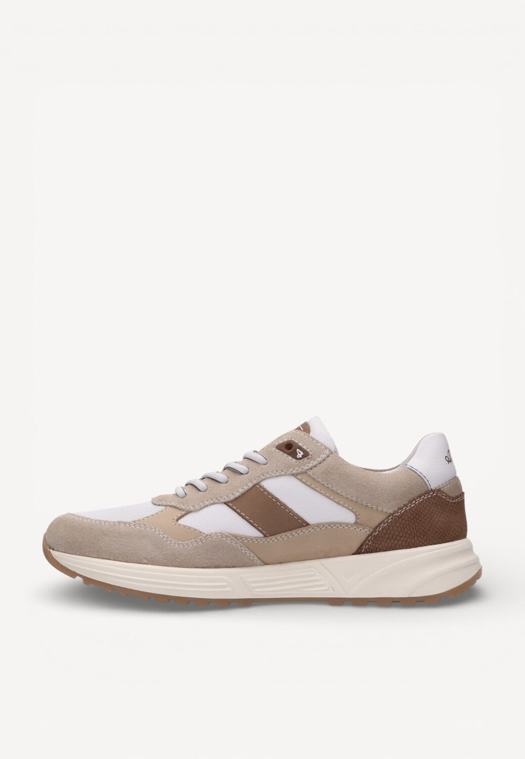 Heren veterschoenen-Beige combi kleur