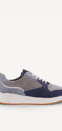 Heren veterschoenen-Blauw combi kleur