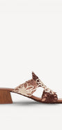 DAMES OPEN SCHOENEN-Bruin combi kleur