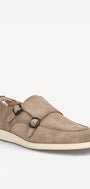 Heren veterschoenen-Beige suède/nubuck