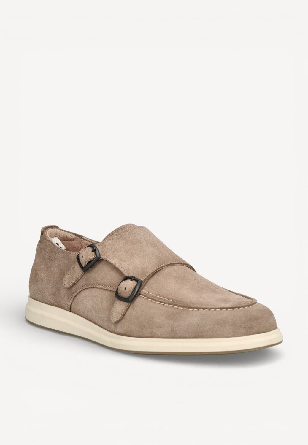 Heren veterschoenen-Beige suède/nubuck