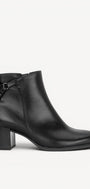 DAMES BOOTS+KORT LAARS-Zwart leer