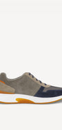 Heren veterschoenen-Blauw combi kleur