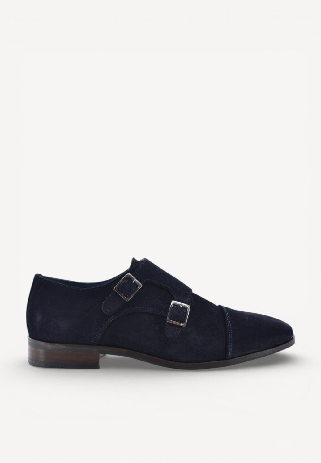 Heren veterschoenen-Blauw suède/nubuck