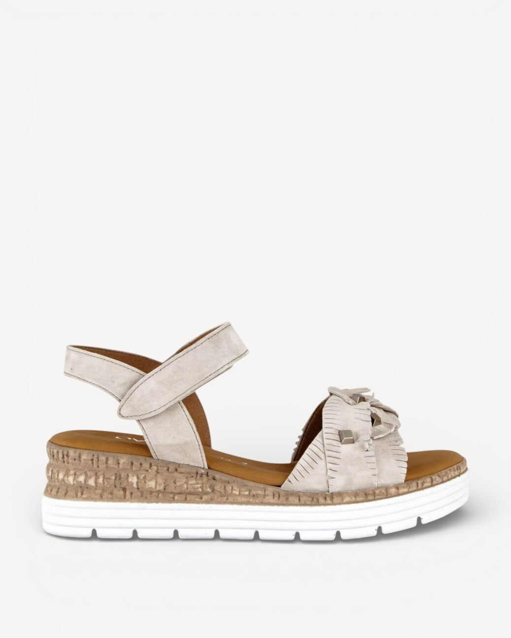 DAMES OPEN SCHOENEN-Beige suède/nubuck