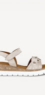 DAMES OPEN SCHOENEN-Beige suède/nubuck
