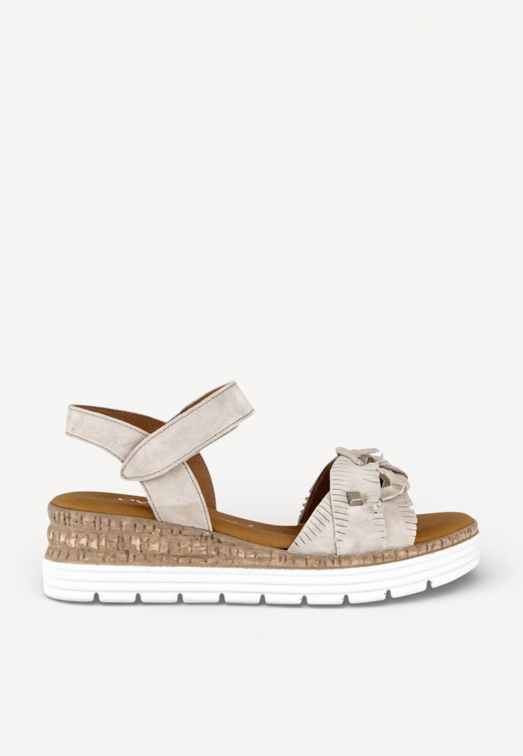 DAMES OPEN SCHOENEN-Beige suède/nubuck