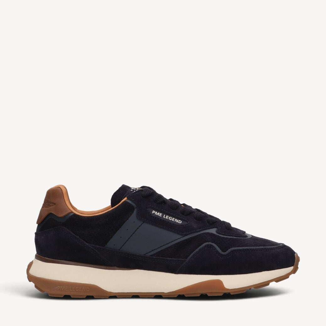 Heren veterschoenen-Blauw suède/nubuck