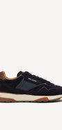 Heren veterschoenen-Blauw suède/nubuck
