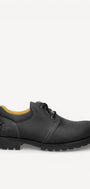 Heren veterschoenen-Zwart leer